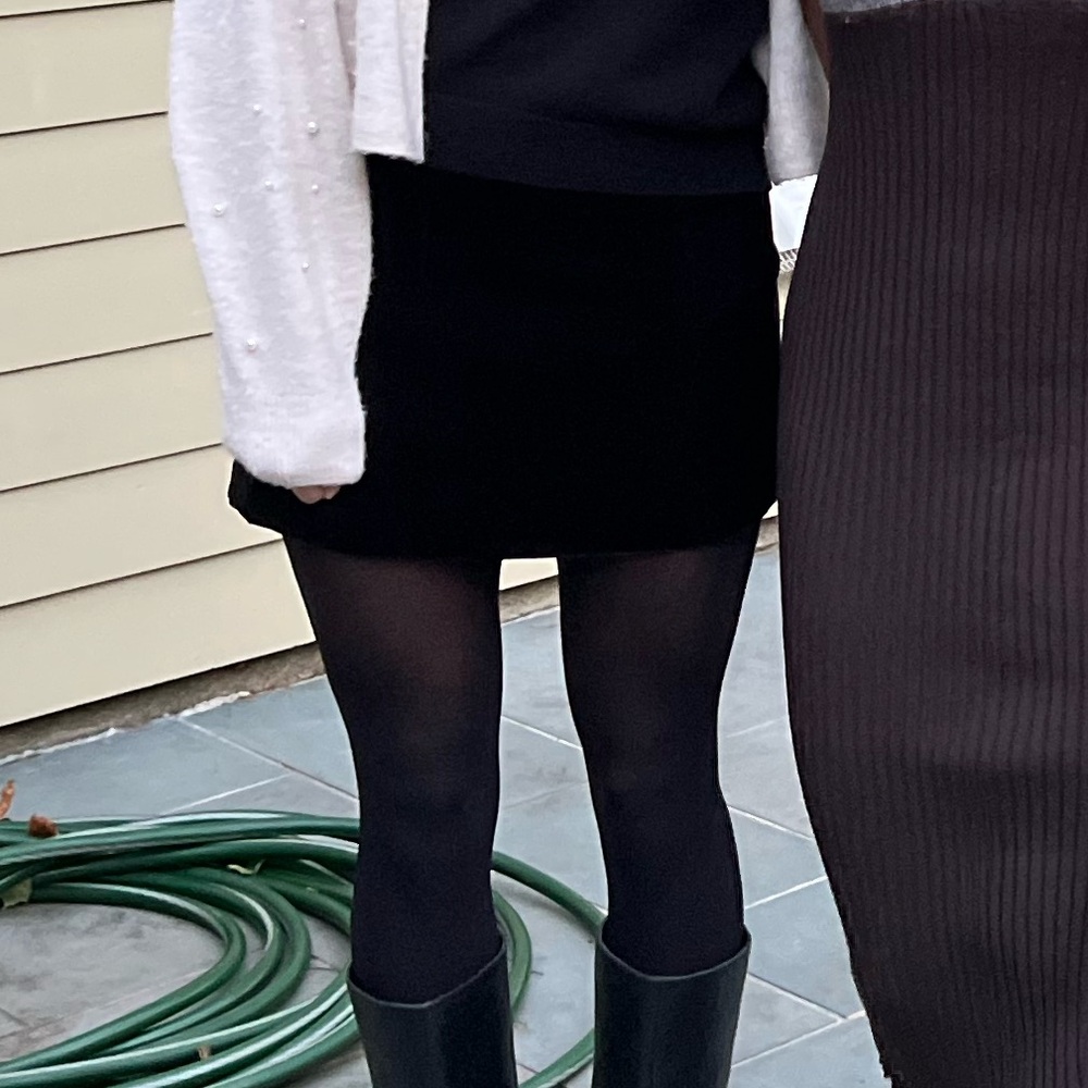 Zara velvet pencil skirt